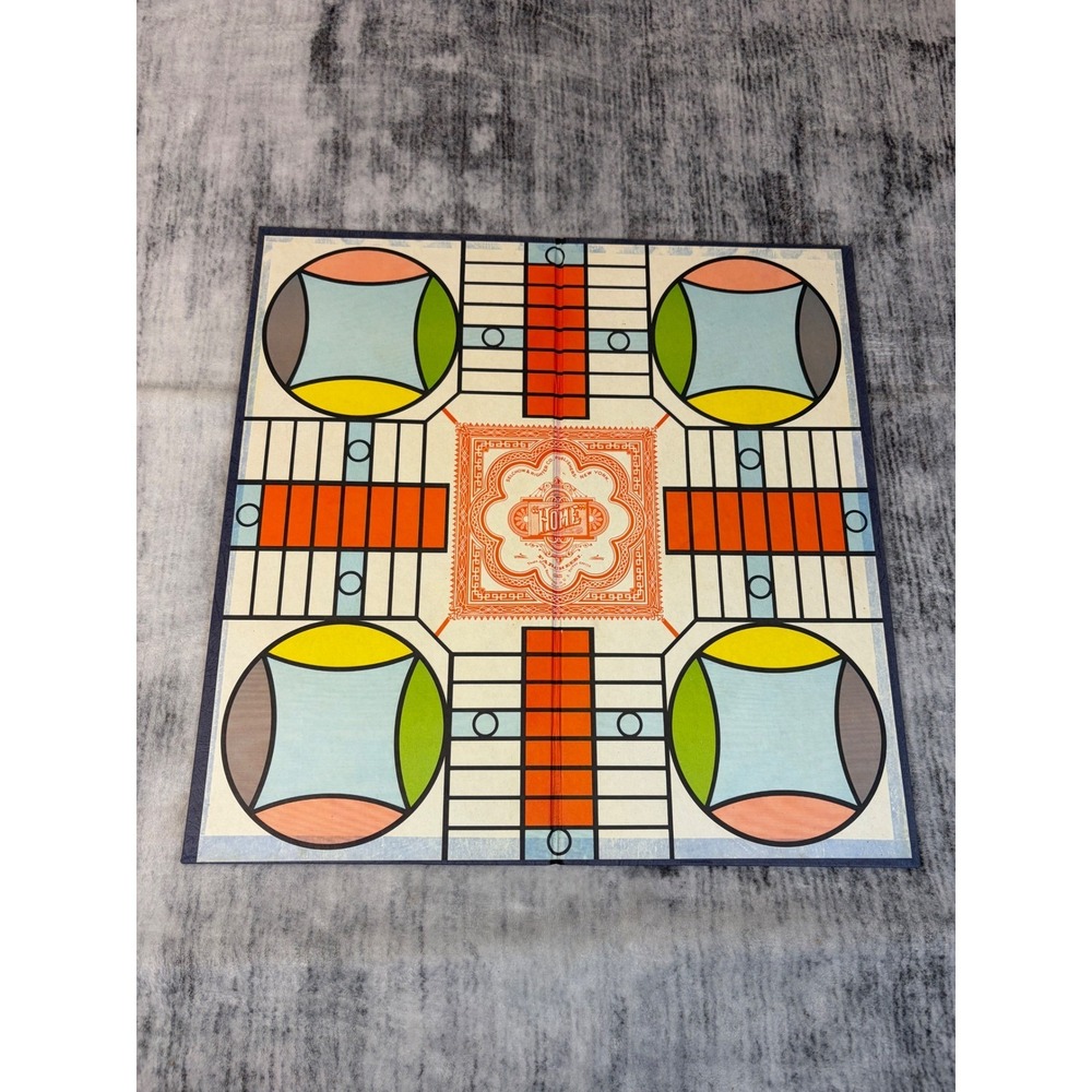 Vintage Parcheesi Popular Edition Board Game Selchow & Righter Co Folding Board